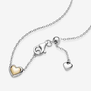 Pandora - Domed Golden Heart Collier Necklace